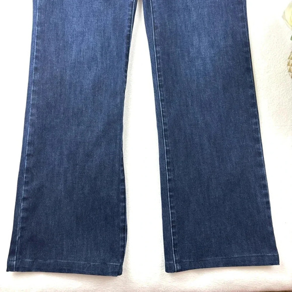 Soft Surroundings Dark Wash Whisker Tummy Control Highrise Bootcut Jeans Size TL - Picture 4 of 14